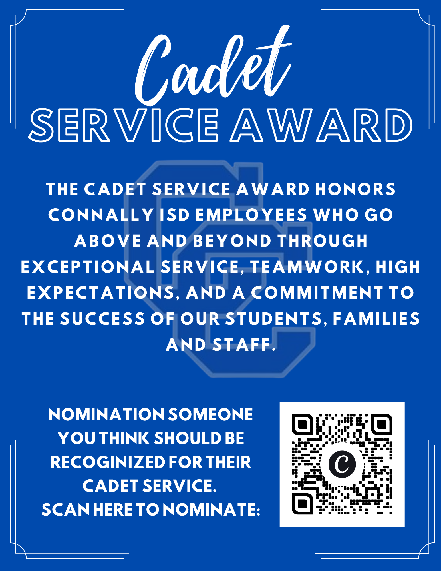 cadet service award 